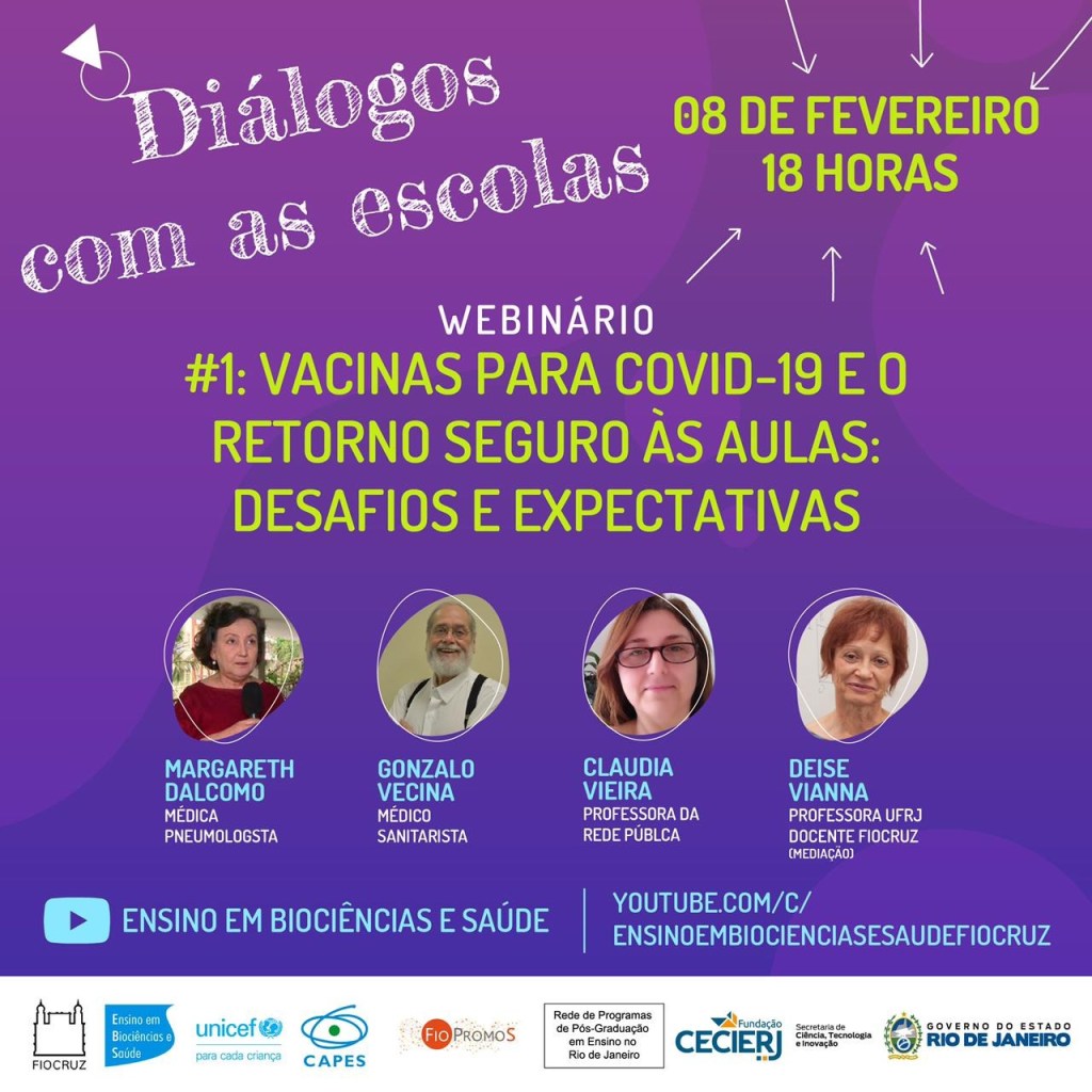 Diálogo com as escolas –&nbsp;webinário